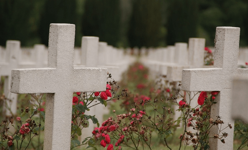 The weapons expo is a marketplace for misery