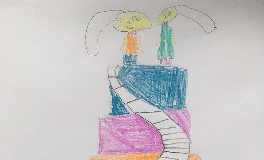 Nicholas has designed a wedding cake for his mums 
