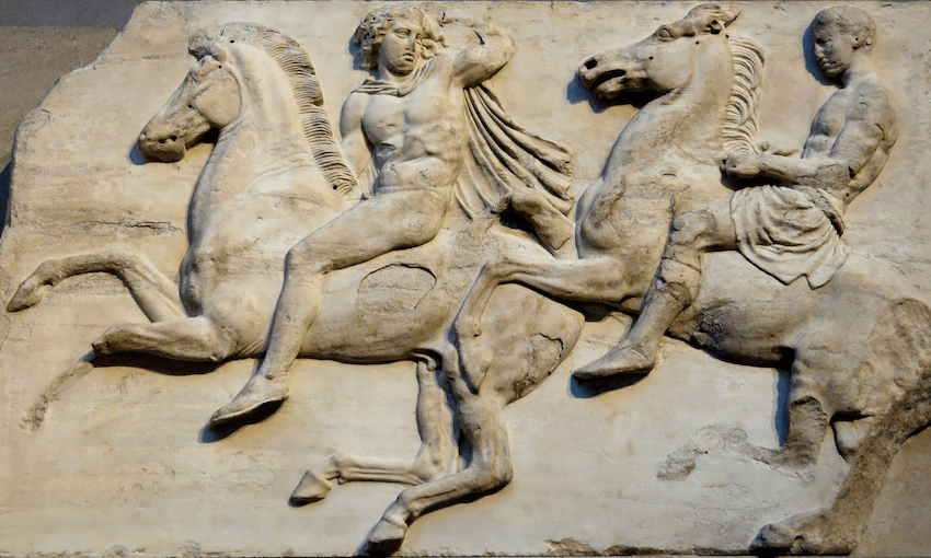 Cavalry from the Parthenon Frieze (part of the Parthenon marbles), British Museum. Image: Marie-Lan Nguyen 
