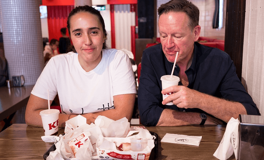 The food critic and the rookie head to KFC