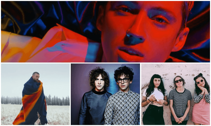 CLOCKWISE FROM TOP: TROYE SIVAN, CAMP COPE, MGMT, JUSTIN TIMBERLAKE 
