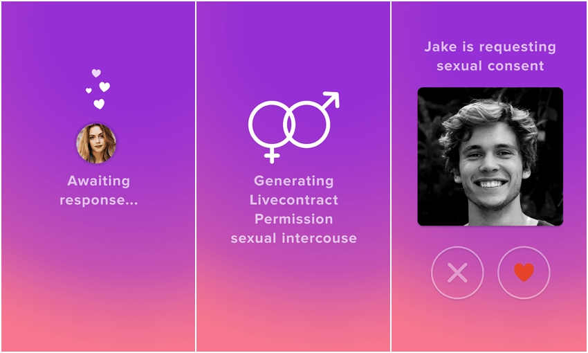 LegalFling is the first blockchain based app to request and verify explicit consent before having sex. (legalfling.io) 
