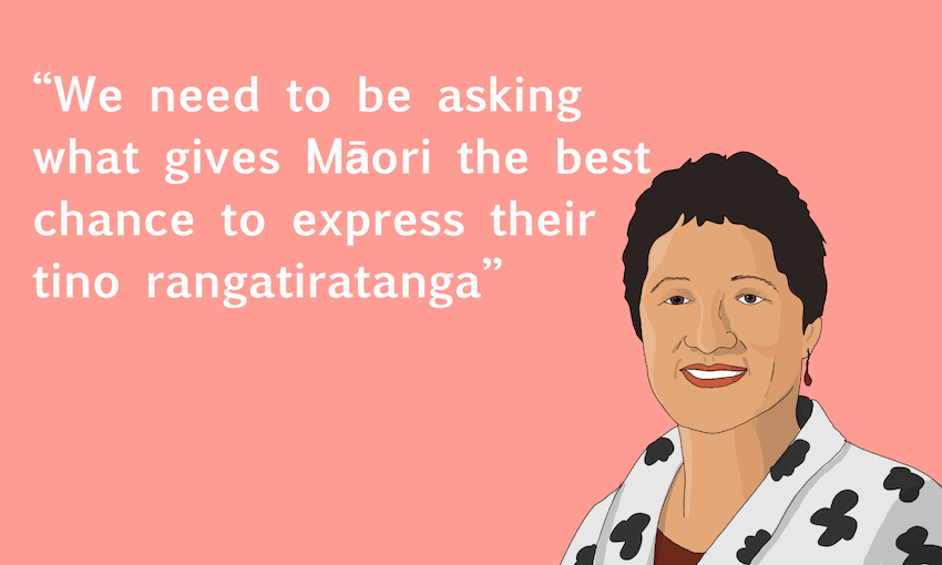 Chief Executive of Ngā Mataapuna Oranga, Janice Kuka. Illustration: Gabrielle Baker. 
