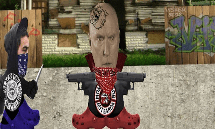 Mongrel Mob Defence, released by Supremacy, replaced the titular Mongrel Mob member with… Alf Stewart. 
