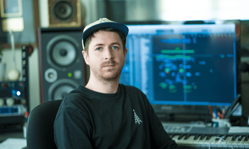 JOSH FOUNTAIN AT GOLDEN AGE STUDIO (PHOTO: JOEL THOMAS) 
