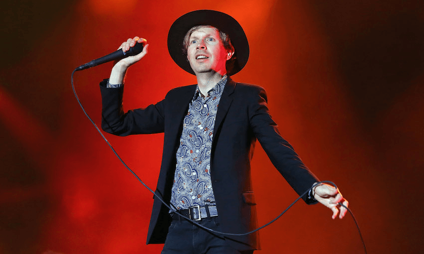 Beck on stage at the Hangout Festival (Photo by Taylor Hill/Getty Images) 

