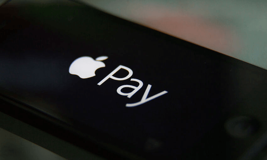 Apple Pay logo on an iPhone. Photo Ted Soqui/Corbis via Getty Images 
