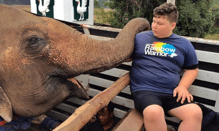 Jack Lanting was with Sook Sai as she was rescued and taken to an elephant sanctuary in Thailand. (Photo: supplied).