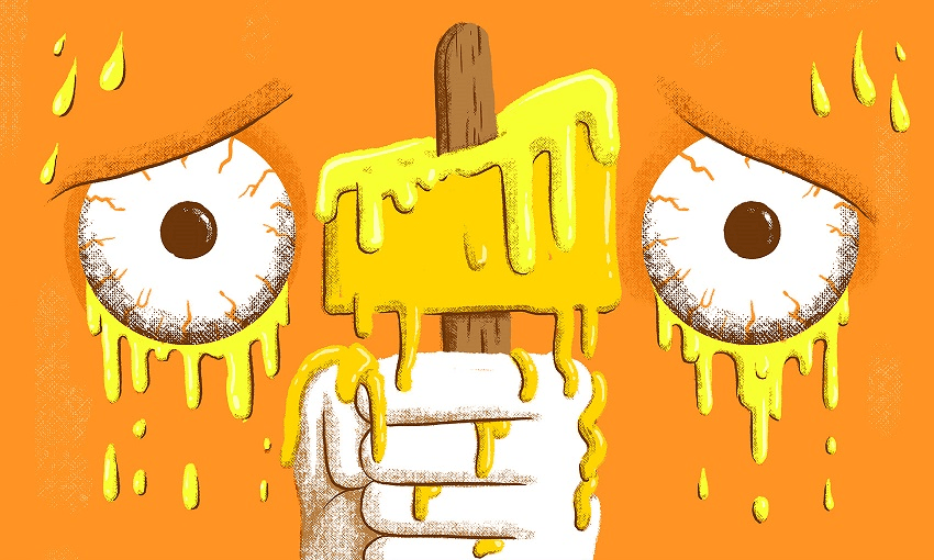 Ooh! Aah! The discontinuation of the grapefruit Fruju is gonna hit ya. (Illustration: Toby Morris) 
