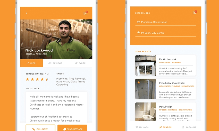 Tradee app (supplied) 
