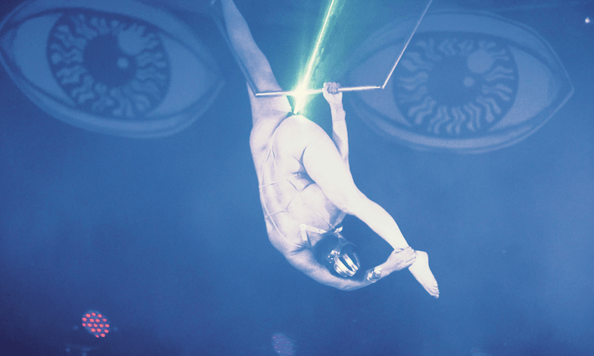 The world’s only laser butt plug show performed at Splore 2018 (Photo: Ben Brewer) 
