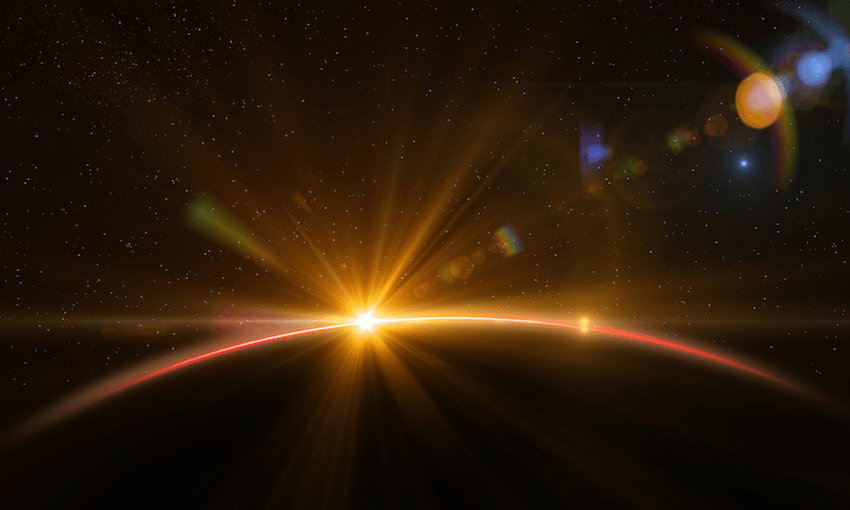 Earth and Rising Sun