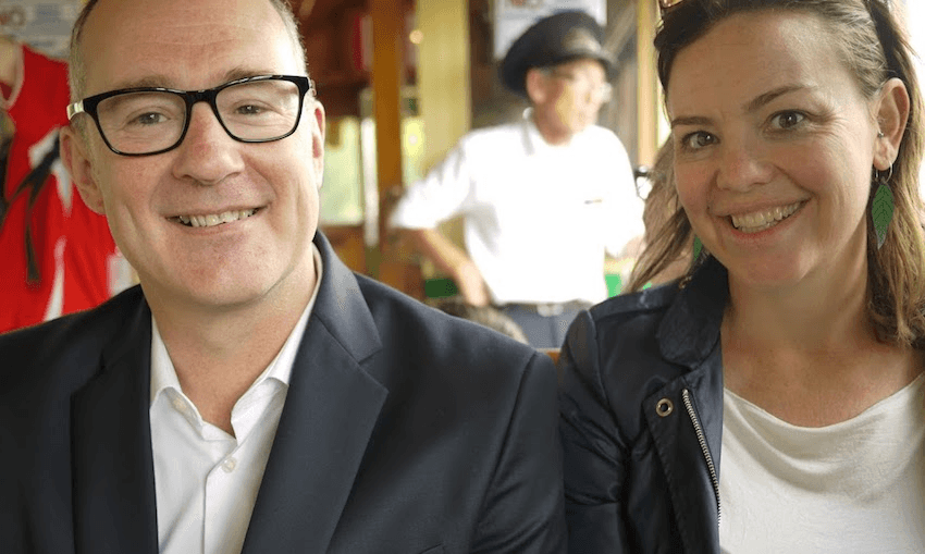 Transport Minister Phil Twyford and Associate Transport Minister Julie Anne Genter at MOTAT. Photo: Meg Williams 
