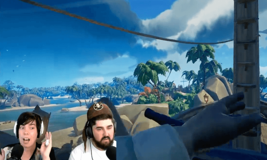 Sam Brooks and Rhys Mathewson play Sea of Thieves, dramatically.
