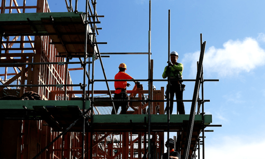 Houses under construction at Hobsonville Point. (Photo by Fiona Goodall/Getty Images).