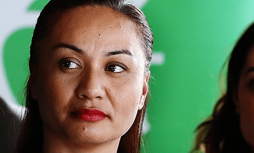 Green Party MP Marama Davidson at the relaunch of the Greens Party on August 13, 2017 in Auckland. (Photo by Hannah Peters/Getty Images) 
