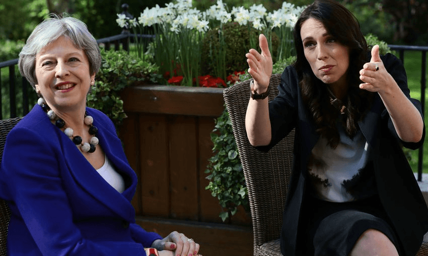 Jacinda Ardern meeting Theresa May (Getty Images)  
