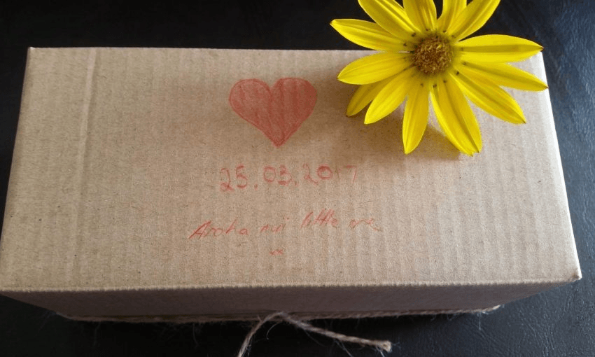 The memory box that Bethany made for her baby 
