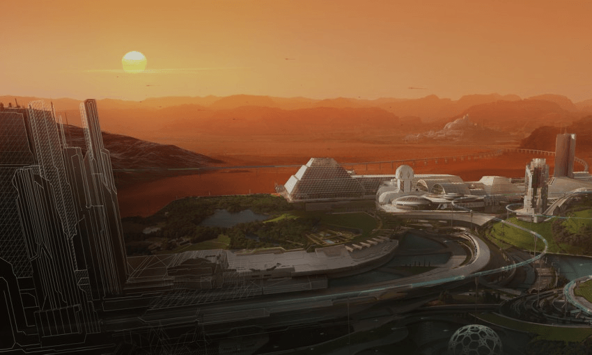 One of the designs for what a city on Mars might one day look like. (Image Supplied) 
