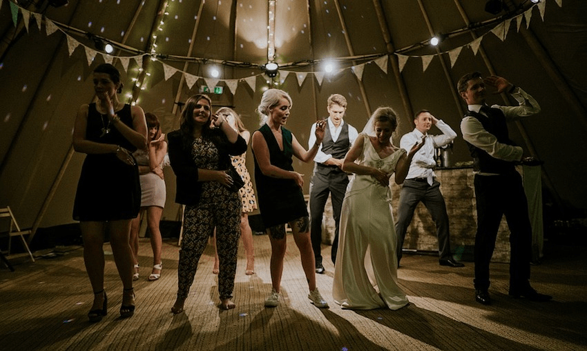 Wedding reception dancing