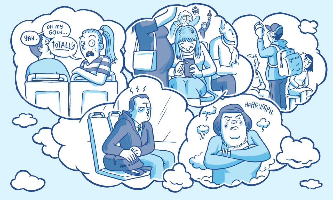 Five people to avoid sitting next to on public transport