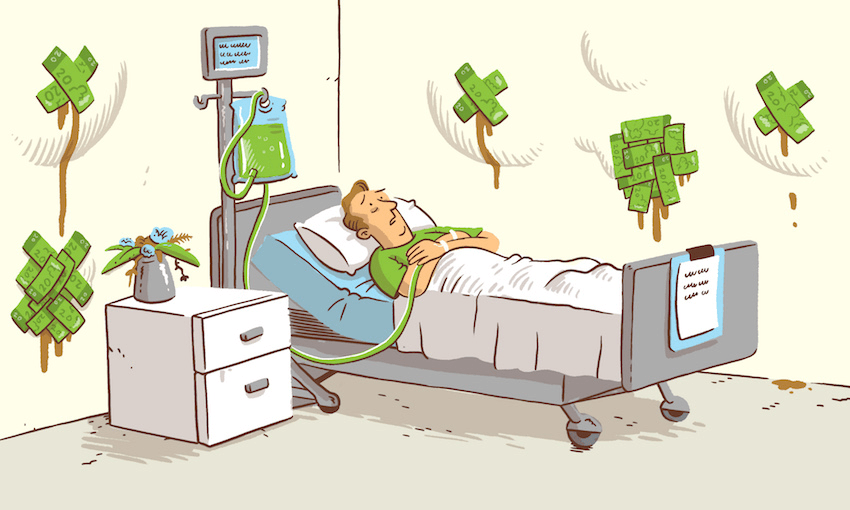 Many parts of the health system appear at breaking point (Illustration: Toby Morris). 

