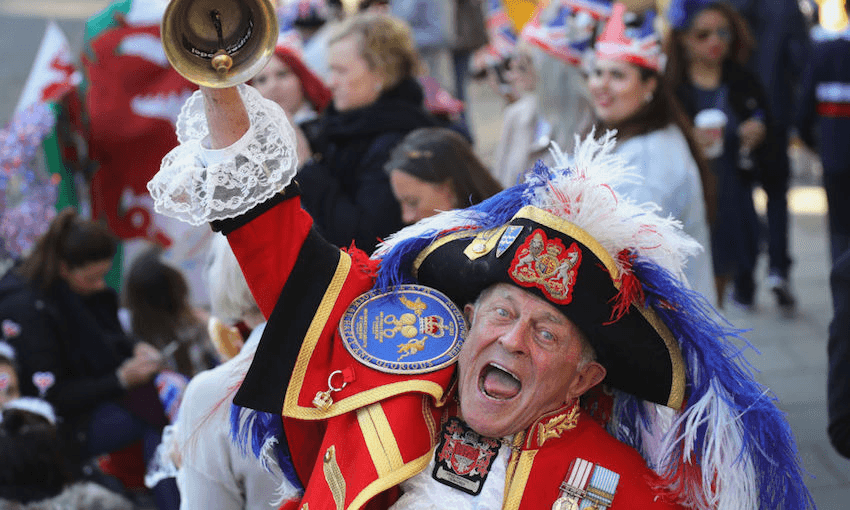 A spectator attends the wedding of Prince Harry to Ms. Meghan Markle St George’s Chapel, Windsor Castle on May 19, 2018 in Windsor, England.  (Photo by Christopher Furlong/Getty Images) 
