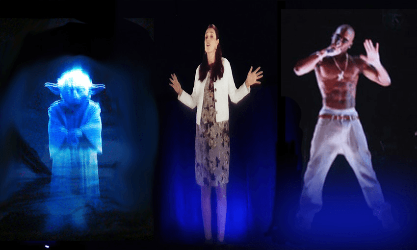 In the future, all our political leaders will be holograms. (Image: Don Rowe)  
