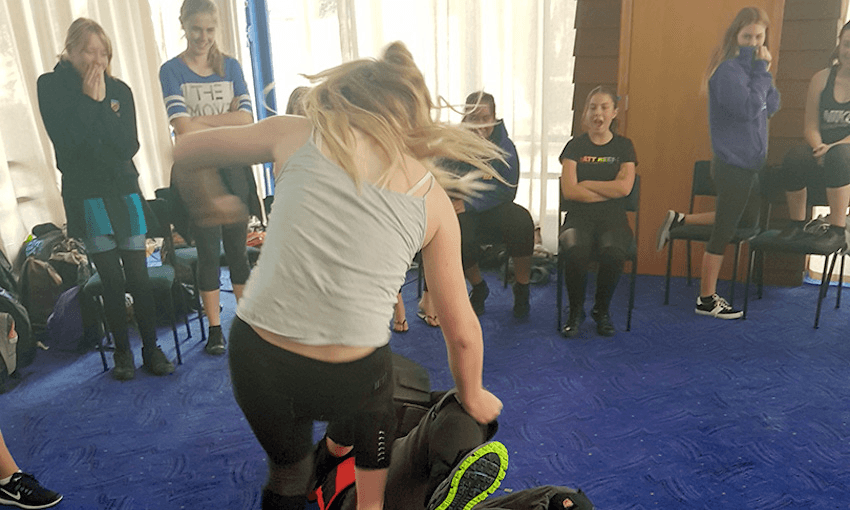 A Stand Up self defence class in action (supplied)
