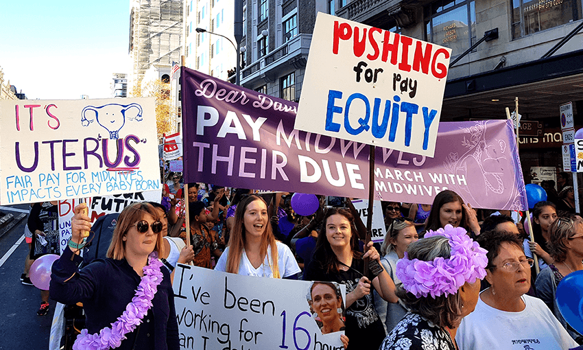Midwives strike in 2018. (Photo: Don Rowe) 
