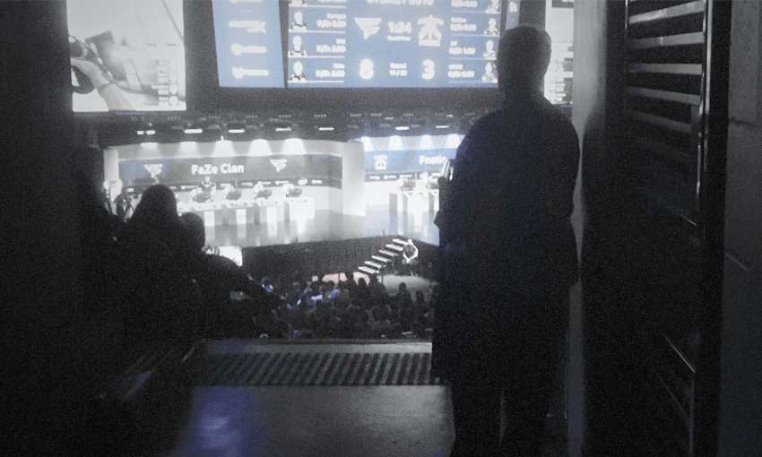 A woman watches the quarterfinals at the Intel Extreme Masters in Sydney. 

