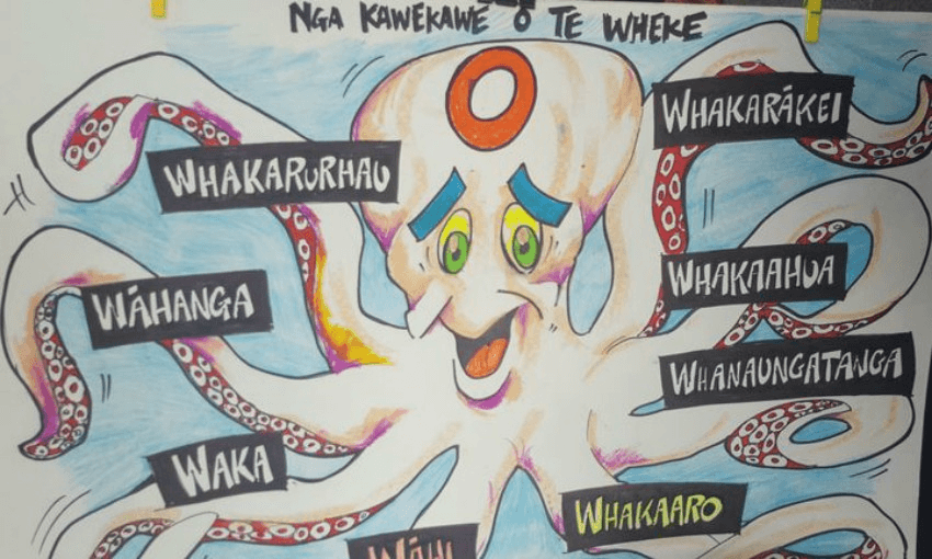 A te reo teaching resource (Image: Radio NZ – Mihingarangi Forbes)  
