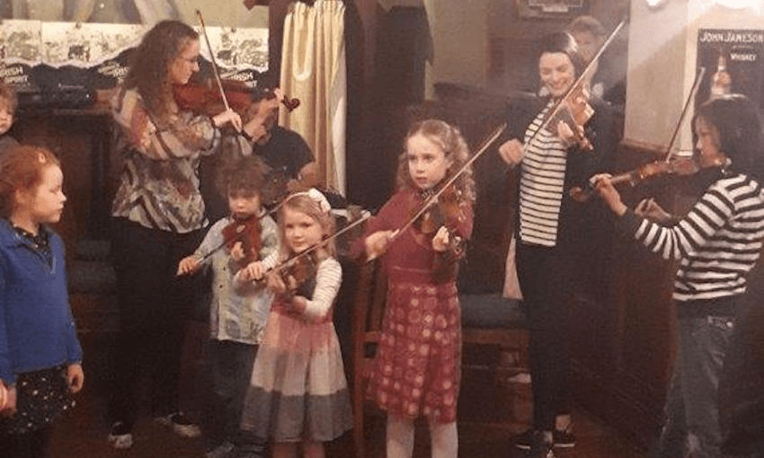 A folk session at Waxy O’Shea’s, Invercargill. Photo: Baz MacDonald 

