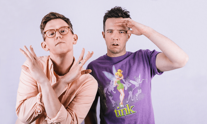 Hosts of The Male Gayz Chris Parker (left) and Eli Matthewson (right).