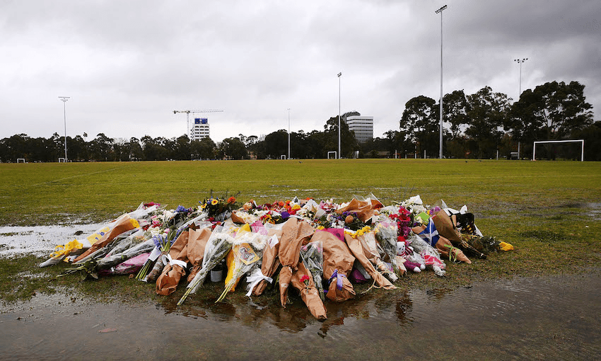 Tributes To Eurydice Dixon At Princes Park are laid on June 17, 2018 in Melbourne, Australia. Eurydice Dixon was killed and allegedly raped as she walked home through Princes Park on Wednesday. (Photo by Michael Dodge/Getty Images)
