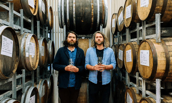 Garage Project’s Jos Ruffell (right) at the Wild Workshop (with Spinoff contributor Samuel Flynn Scott)  (Photo: Anna Briggs Photography) 
