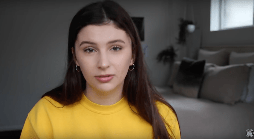 Jamie Curry uploaded a  video explaining her sexuality to her YouTube channel last Sunday. (Photo: Screenshot) 
