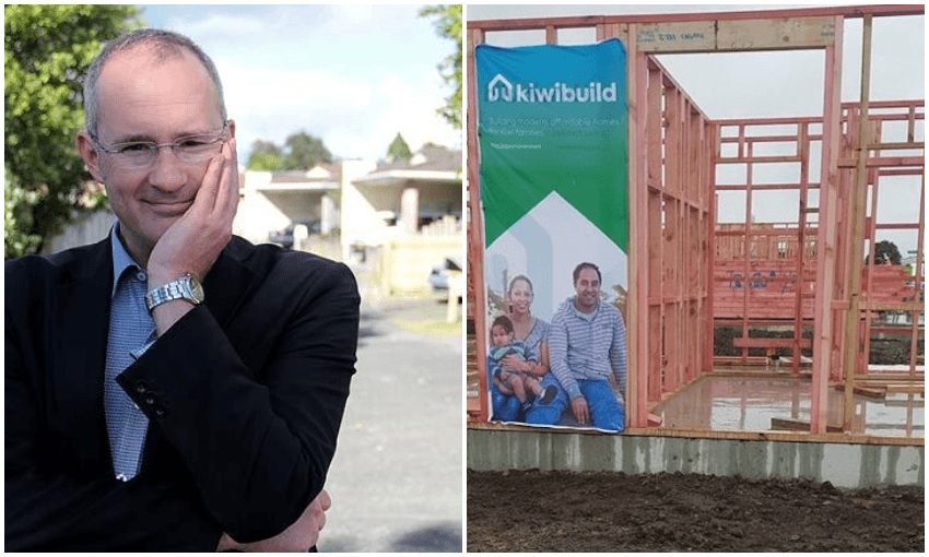 Phil Twyford (Getty Images) / Construction starts on the Kiwibuild project Photo: RNZ/ Sophia Duckor-Jone