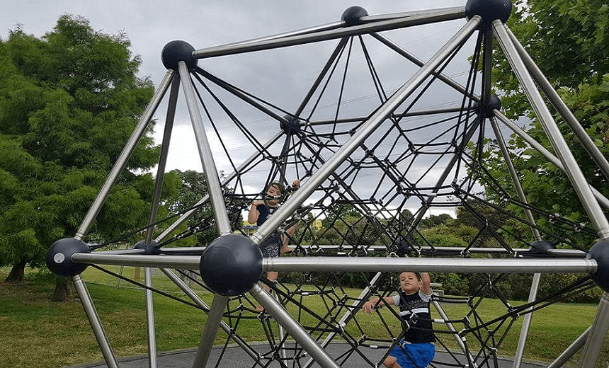 Melissa Atama’s children at South Auckland playrounds 
