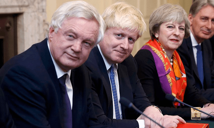 David Davis, Boris Johnson and Theresa May, in happier times. (Getty Images)  
