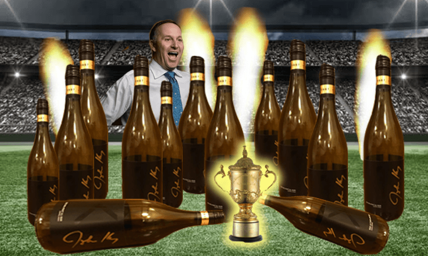 Flag debacle aside, 2015, the year this wine was released, was a great one for John Key (IMAGE: TINA TILLER) 
