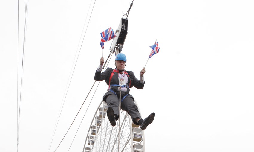 Leading classical scholar Boris Johnson being British in 2012. Photograph: Barcroft Media / getty