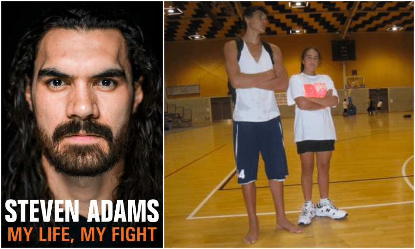 An incomplete collage of Steven Adams being hit in the face and balls 
