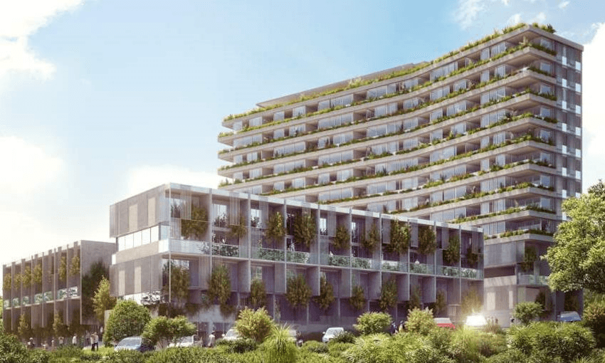 DIGITAL MOCK-UP OF UNION GREEN APARTMENTS IN AUCKLAND 
