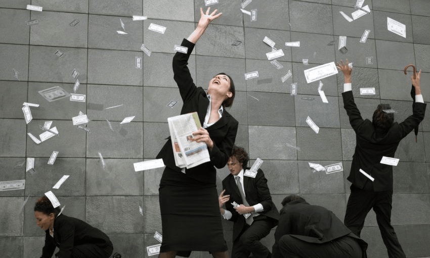 These people will be pissed when they find out it is not real money. Photo: Getty