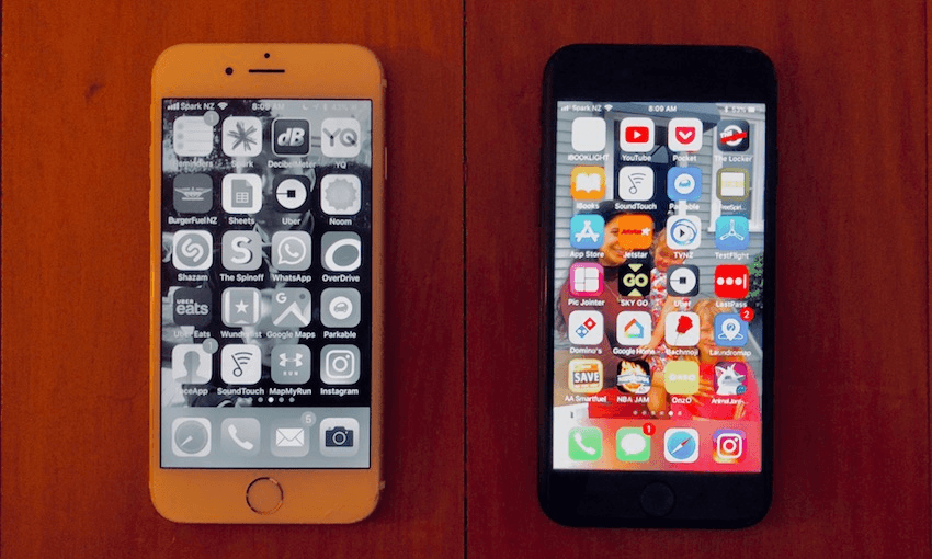 Boring phone (left) vs exciting phone (right) 
