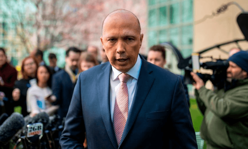 Australian leadership aspirant Peter Dutton after his failed challenge (Getty Images)  
