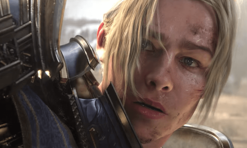 A screenshot from the cinematic trailer for World of Warcraft: Battle for Azeroth. 
