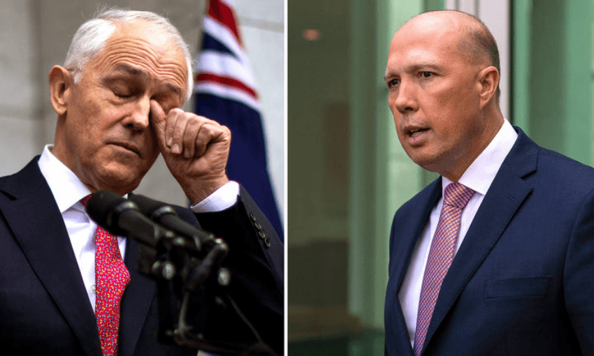 Malcolm Turnbull and Peter Dutton (Image: Radio NZ)  

