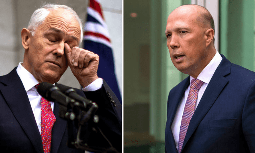 Malcolm Turnbull and Peter Dutton (Image: Radio NZ)